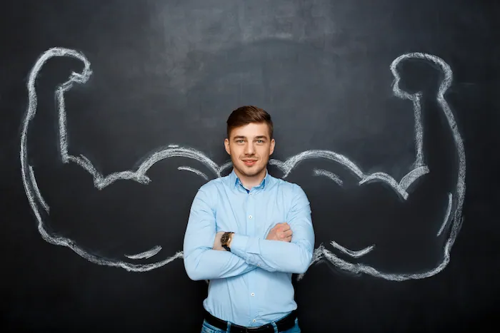 hombre siendo fuerte mentalmente porque es muy disciplinado