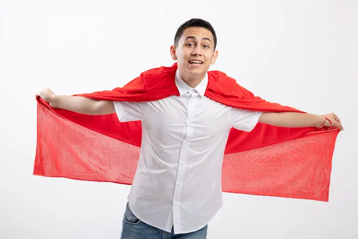 peruano cotento siendo muy patriota, orgulloso de su país