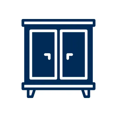 habitación con armario
