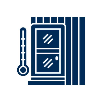 sauna privado en la habitación